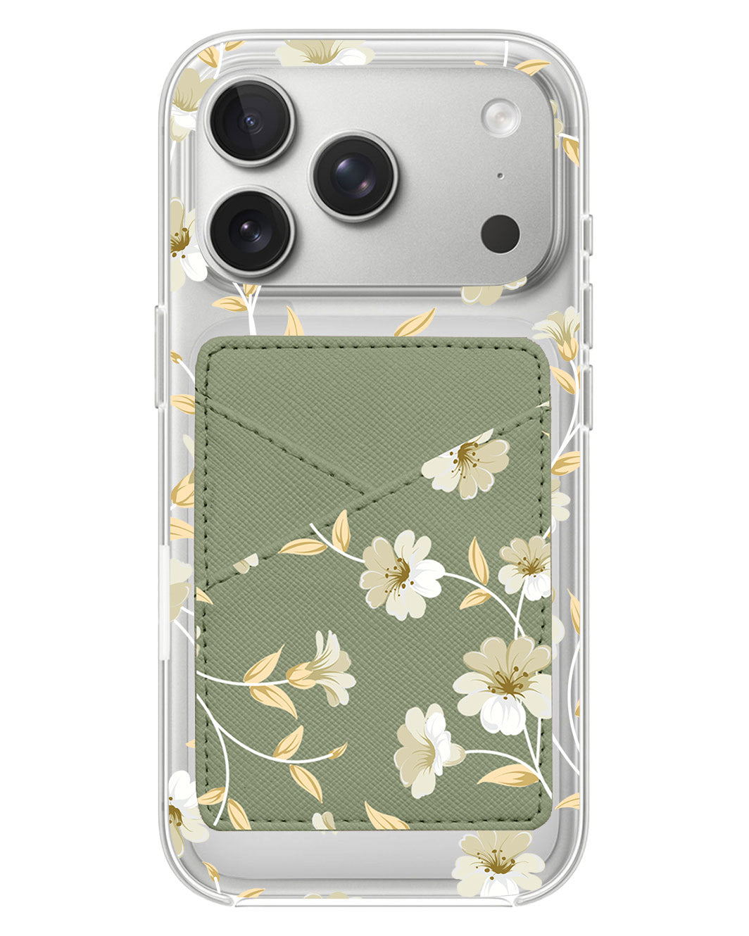 iPhone Phone Wallet Case - White Magnolia