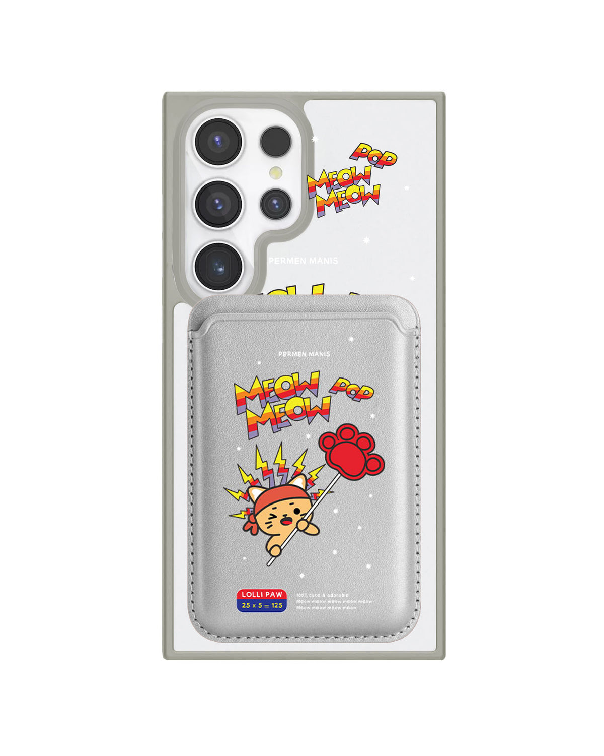 Android Magnetic Wallet Case - Meow Pop 1.0
