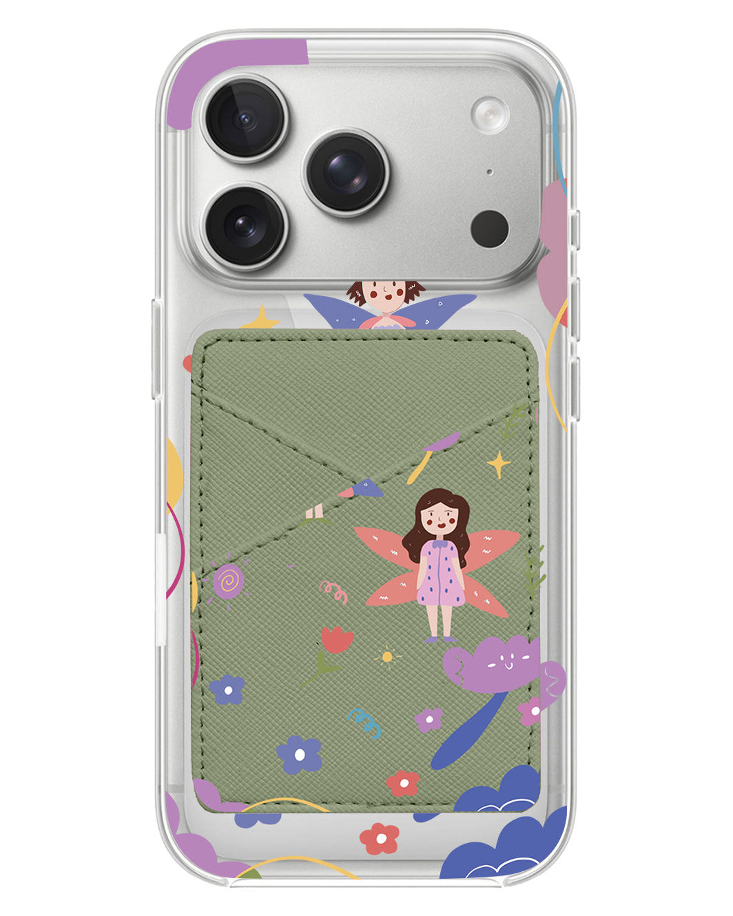 iPhone Phone Wallet Case - Fairy Pattern