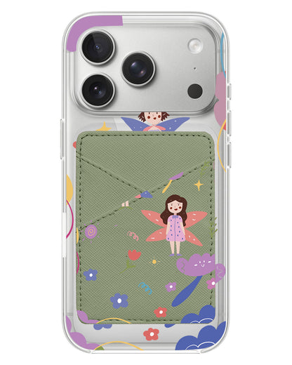 iPhone Phone Wallet Case - Fairy Pattern