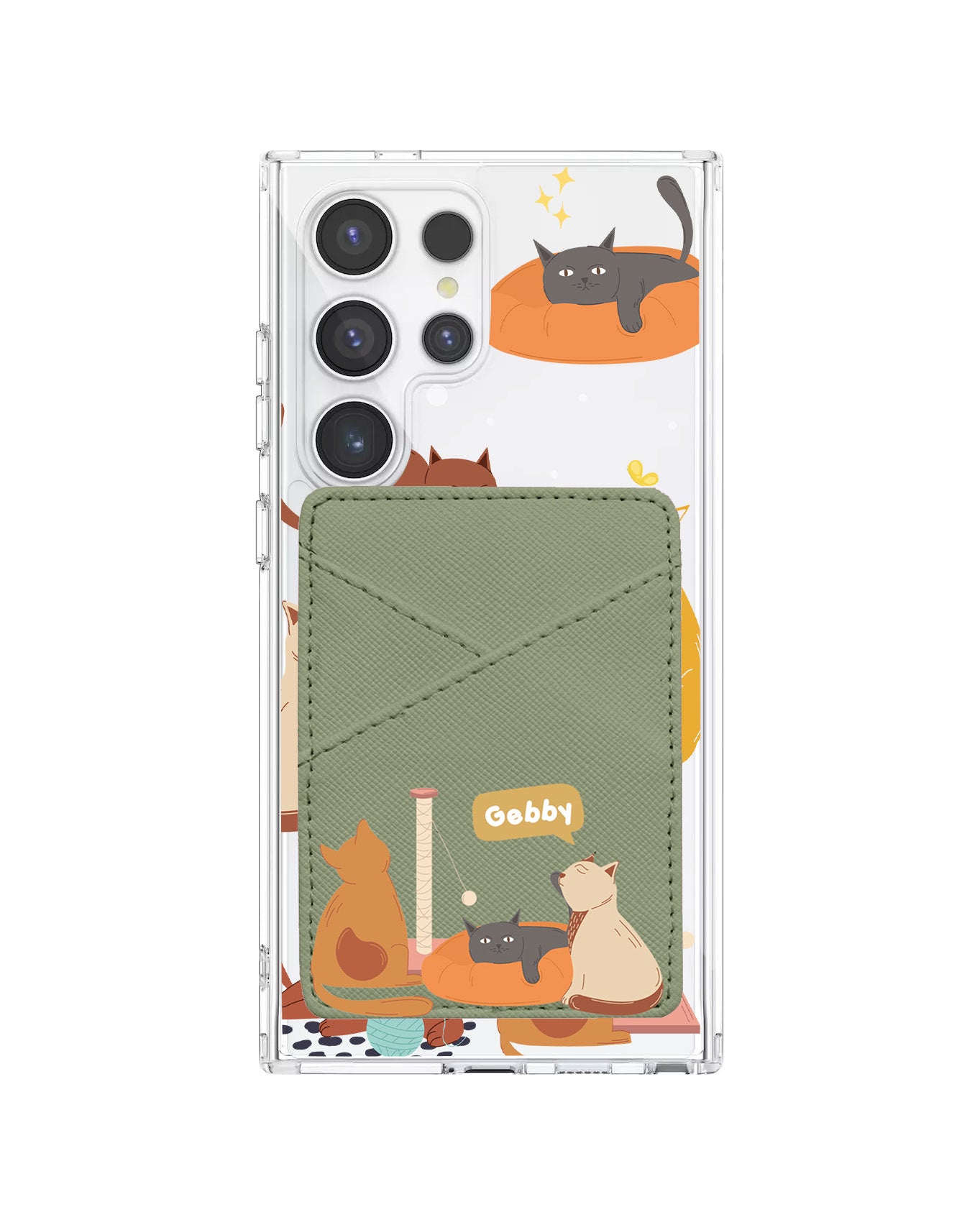 Android Phone Wallet Case - Playful Cat