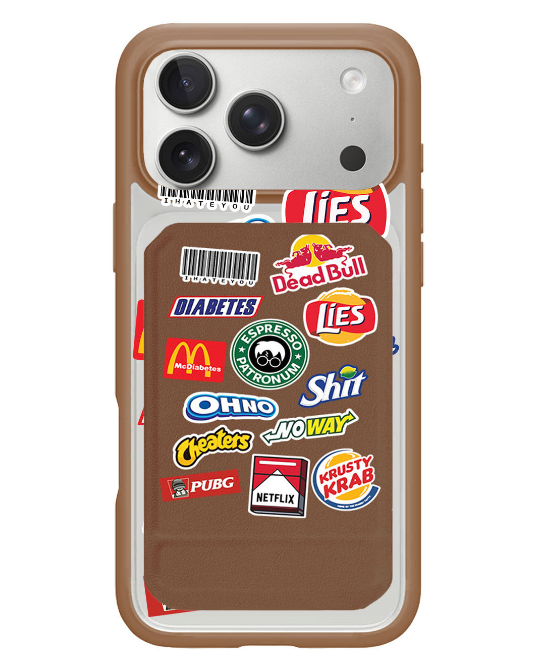 iPhone Magnetic Multifold Wallet - Food Parody