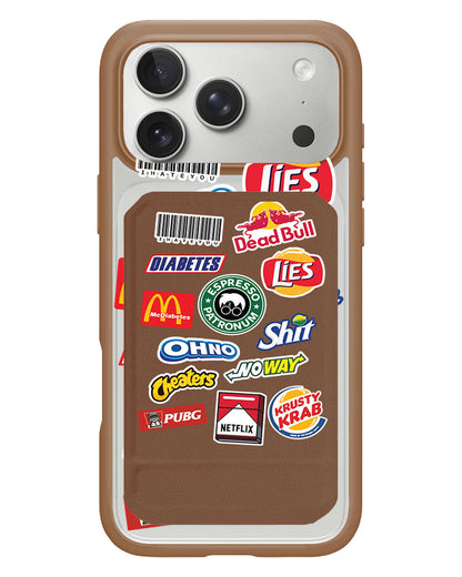 iPhone Magnetic Multifold Wallet - Food Parody