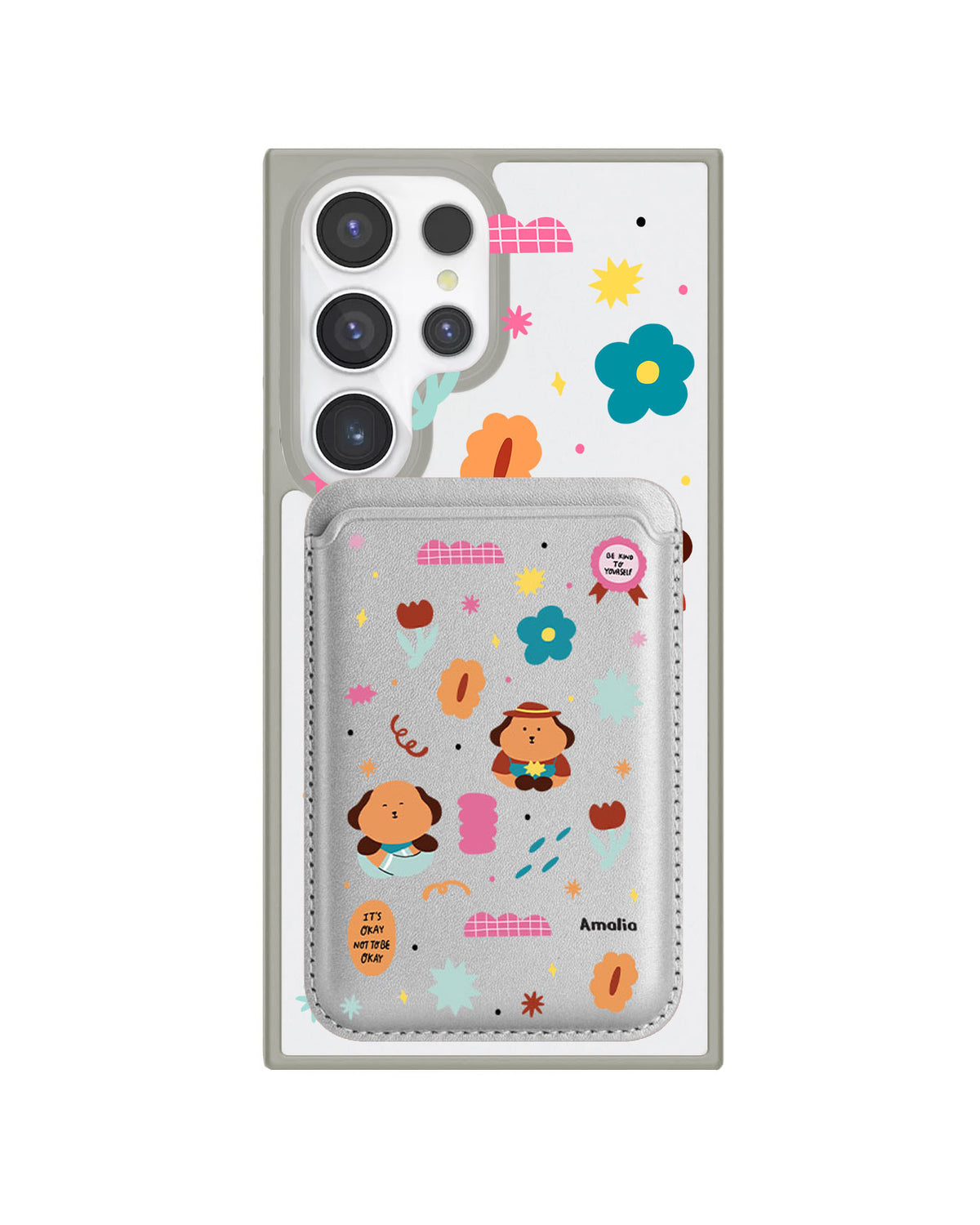 Android Magnetic Wallet Case - Selflove Garden