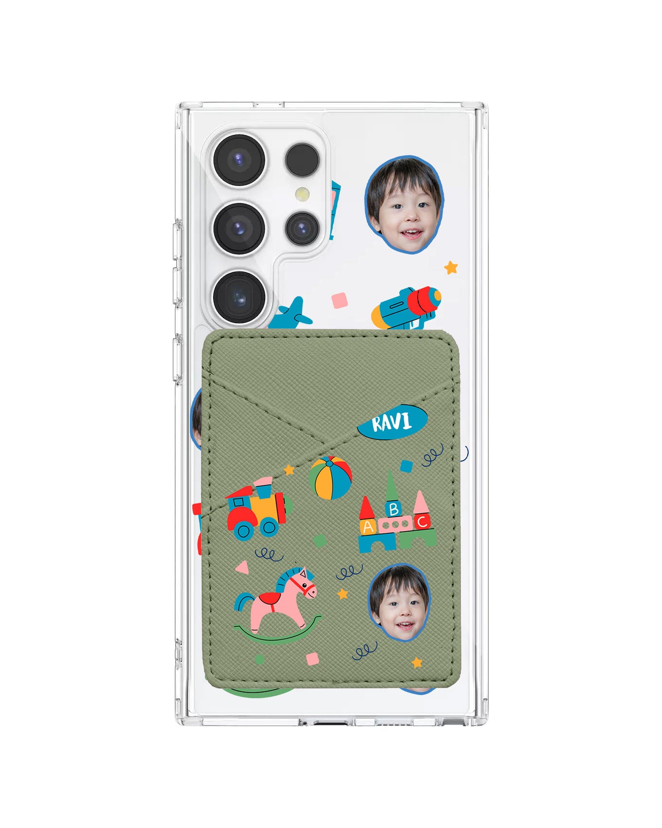 Android Phone Wallet Case - Face Grid Boys Toys