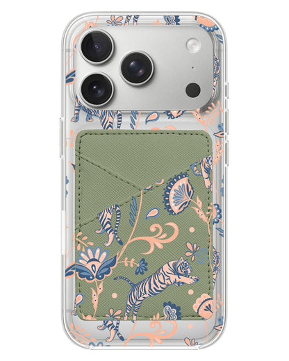 iPhone Phone Wallet Case - Tiger & Floral 5.0