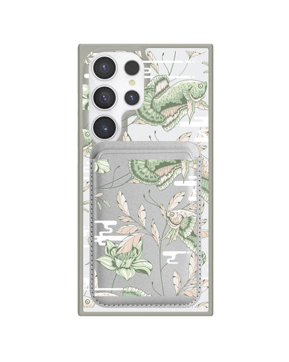 Android Magnetic Wallet Case - Fish & Floral 6.0