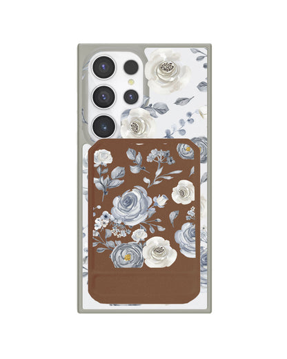 Android Magnetic Multifold Wallet - Blue Rose