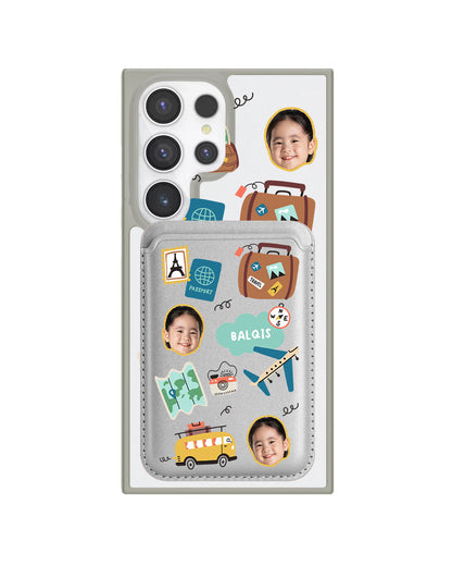 Android Magnetic Wallet Case - Face Grid Travel