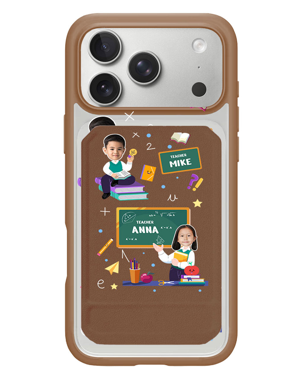 iPhone Magnetic Multifold Wallet - Face Grid Dream Teacher