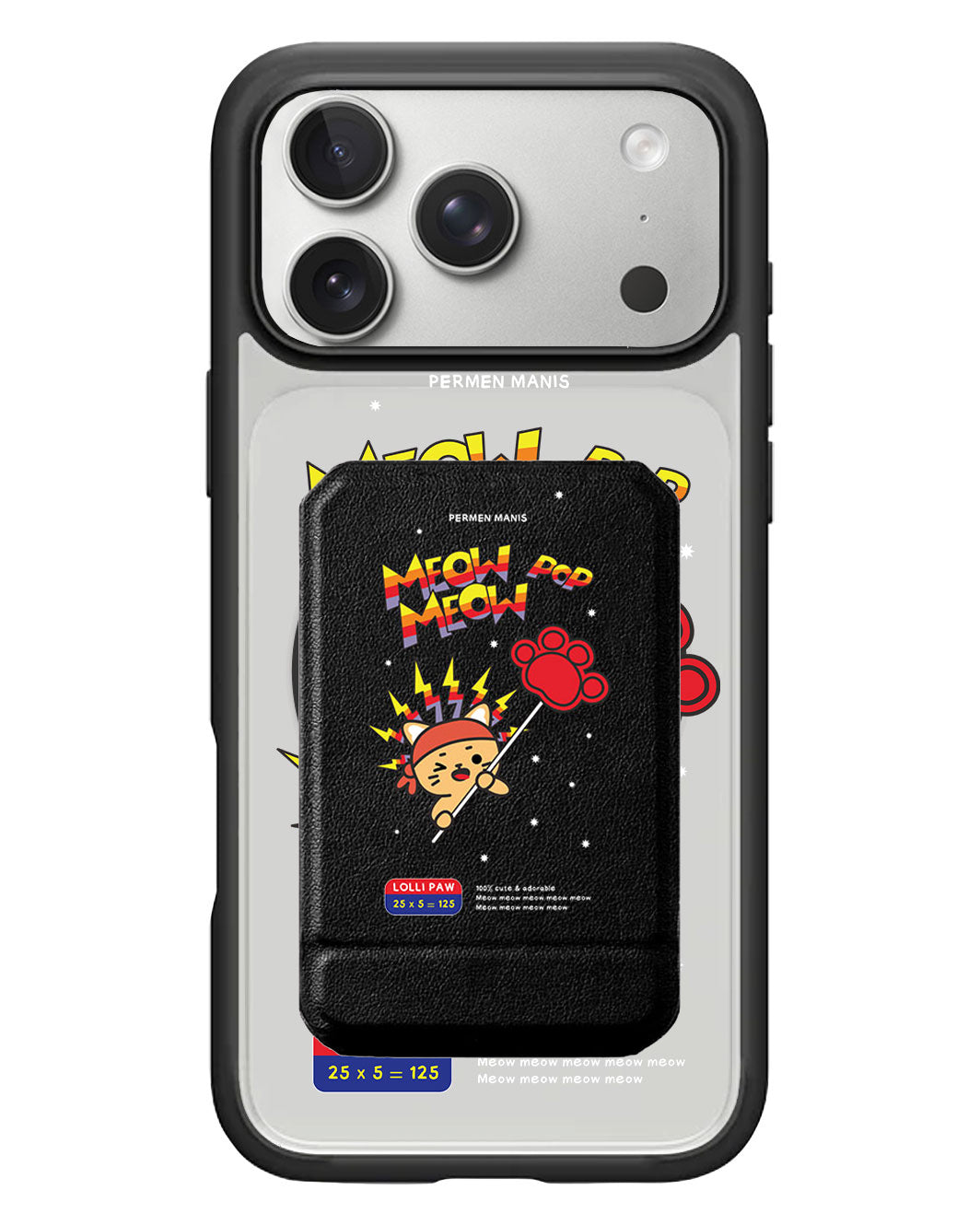iPhone Magnetic Multifold Wallet - Meow Pop 1.0