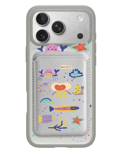 iPhone Magnetic Wallet Case - Ocean World