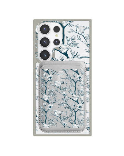 Android Magnetic Wallet Case - Lovebird Monochrome