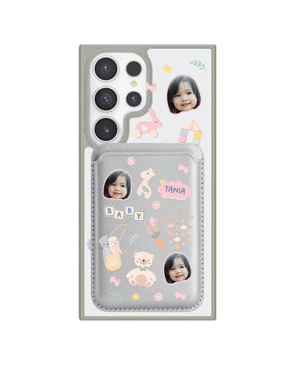 Android Magnetic Wallet Case - Face Grid Girl Toys