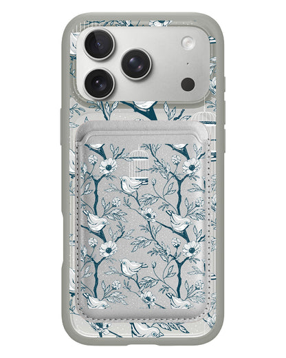 iPhone Magnetic Wallet Case - Lovebird Monochrome