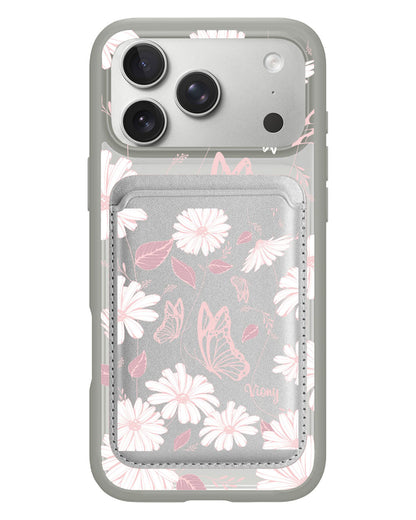 iPhone Magnetic Wallet Case - Butterfly & Daisy