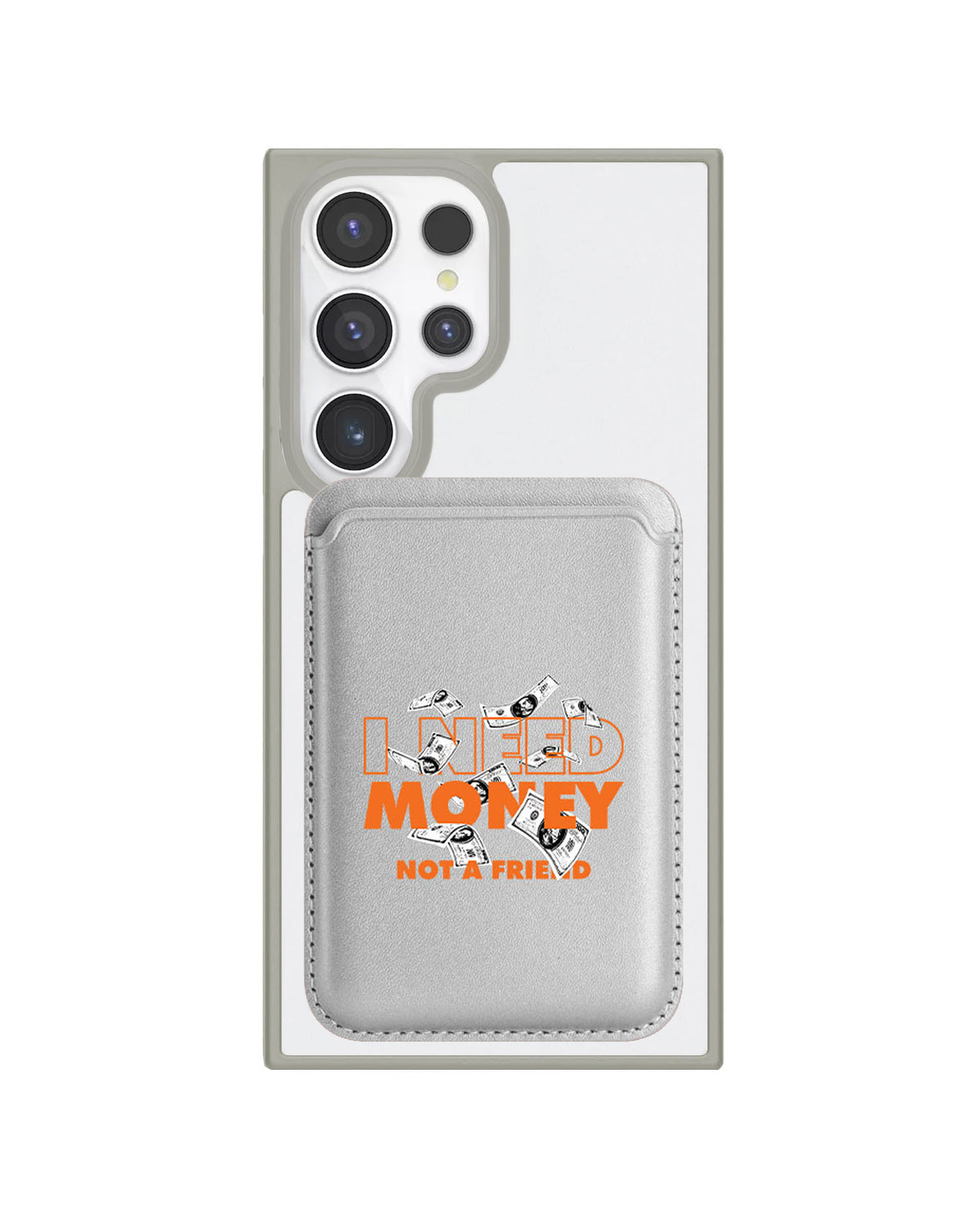 Android Magnetic Wallet Case - Money Better Than Friend