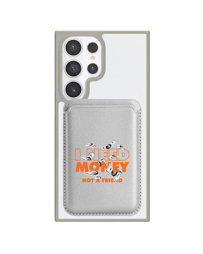 Android Magnetic Wallet Case - Money Better Than Friend