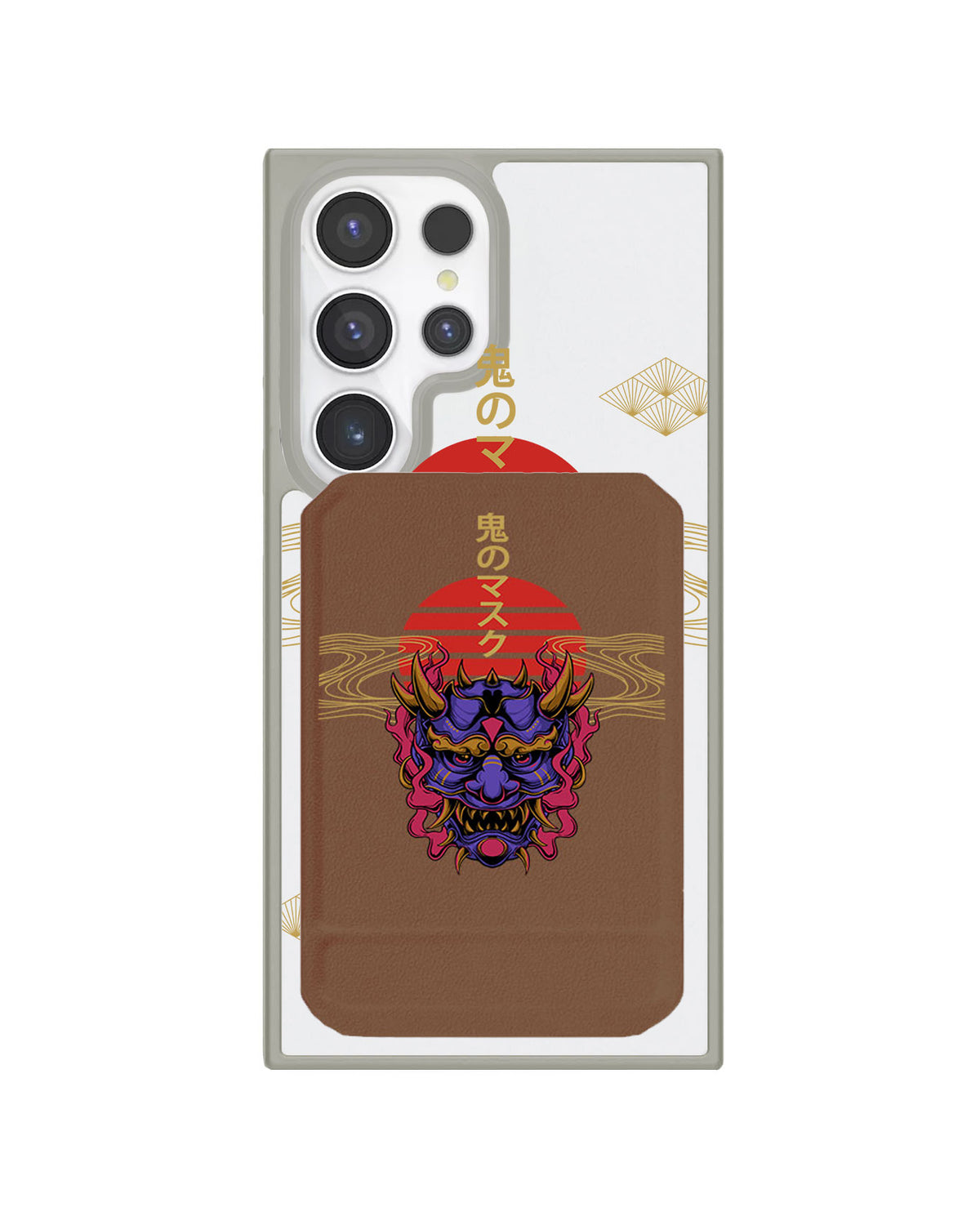 Android Magnetic Multifold Wallet - Oni Mask