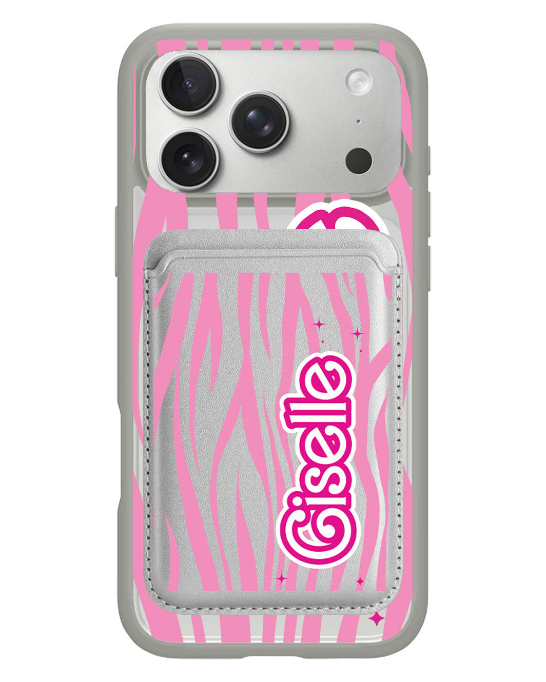 iPhone Magnetic Wallet Case - Barbie Zebra Pattern
