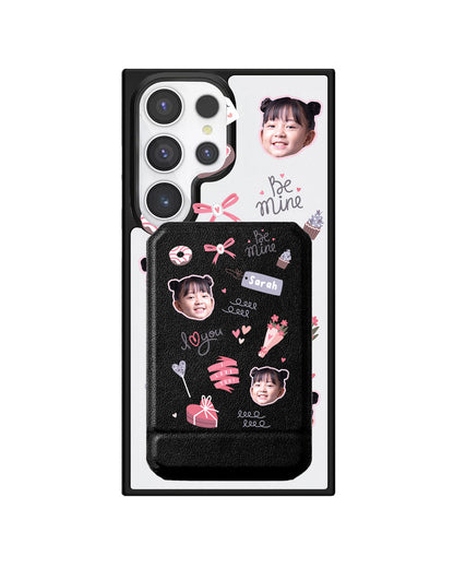 Android Magnetic Multifold Wallet - Face Grid Lovely