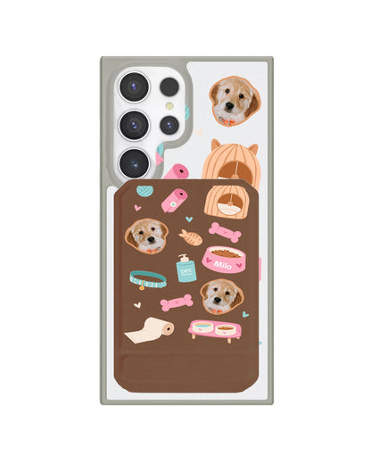 Android Magnetic Multifold Wallet - Pet Grid Puppy Life