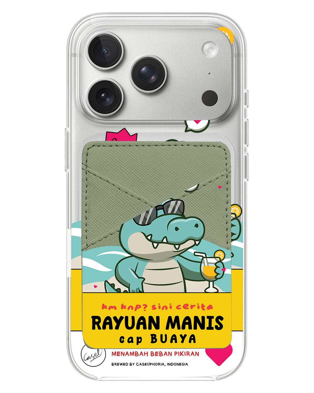 iPhone Phone Wallet Case - Cap Buaya
