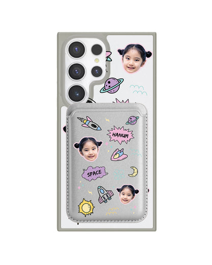 Android Magnetic Wallet Case - Face Grid Space