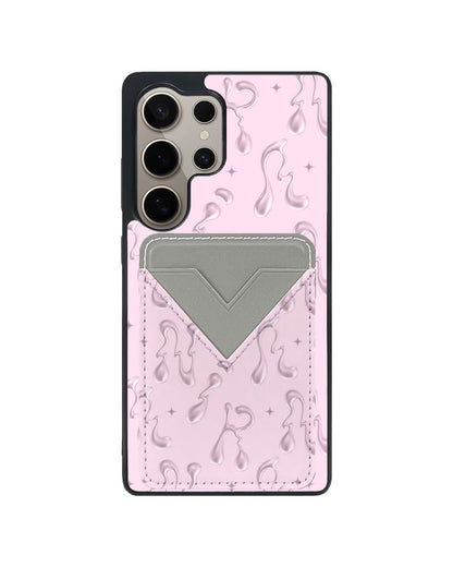 Android Avant Wallet Case - Pink Chrome Monogram 2.0