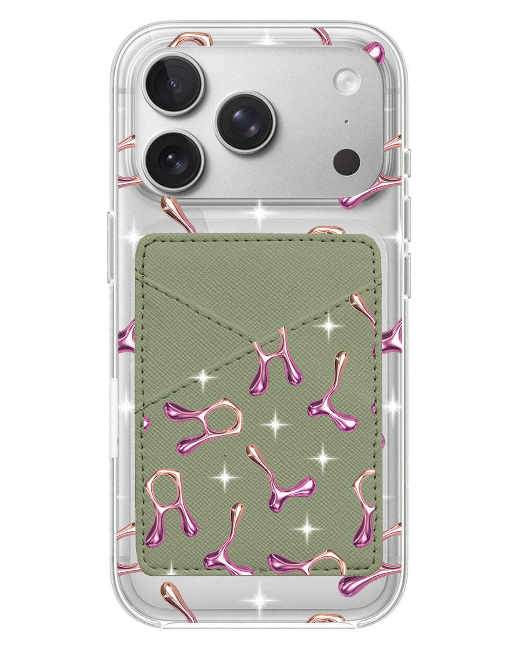 iPhone Phone Wallet Case - Chrome Monogram 3.0
