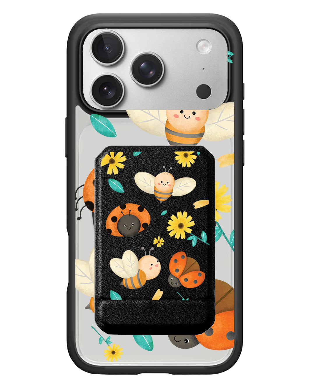 iPhone Magnetic Multifold Wallet - Lady bug & bee
