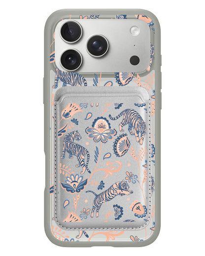 iPhone Magnetic Wallet Case - Tiger & Floral 5.0