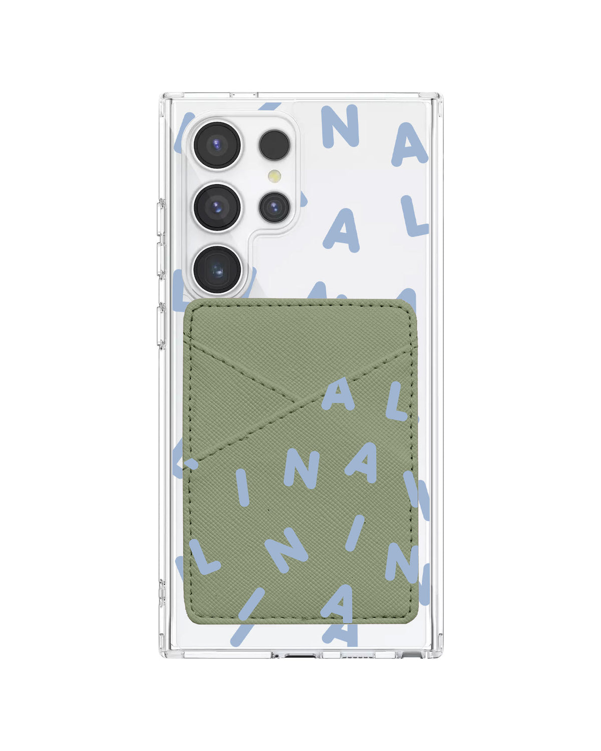Android Phone Wallet Case - Monogram 2.0 Blue