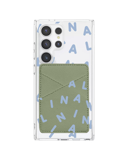 Android Phone Wallet Case - Monogram 2.0 Blue