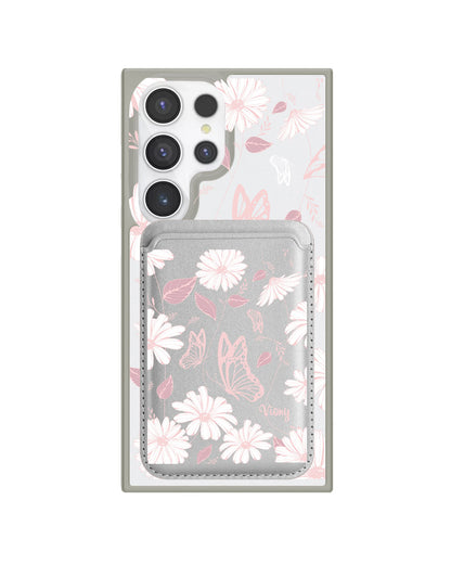 Android Magnetic Wallet Case - Butterfly & Daisy