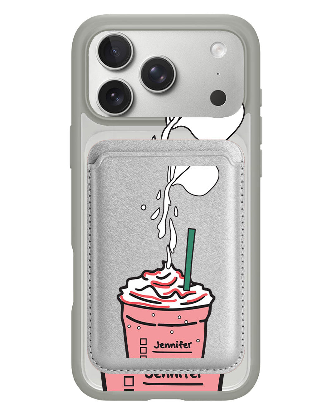 iPhone Magnetic Wallet Case - Raspberry Frappe