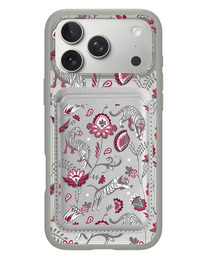 iPhone Magnetic Wallet Case - Tiger & Floral 6.0