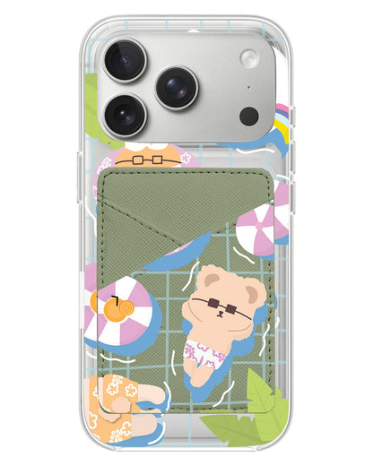 iPhone Phone Wallet Case - Pool Party Pink