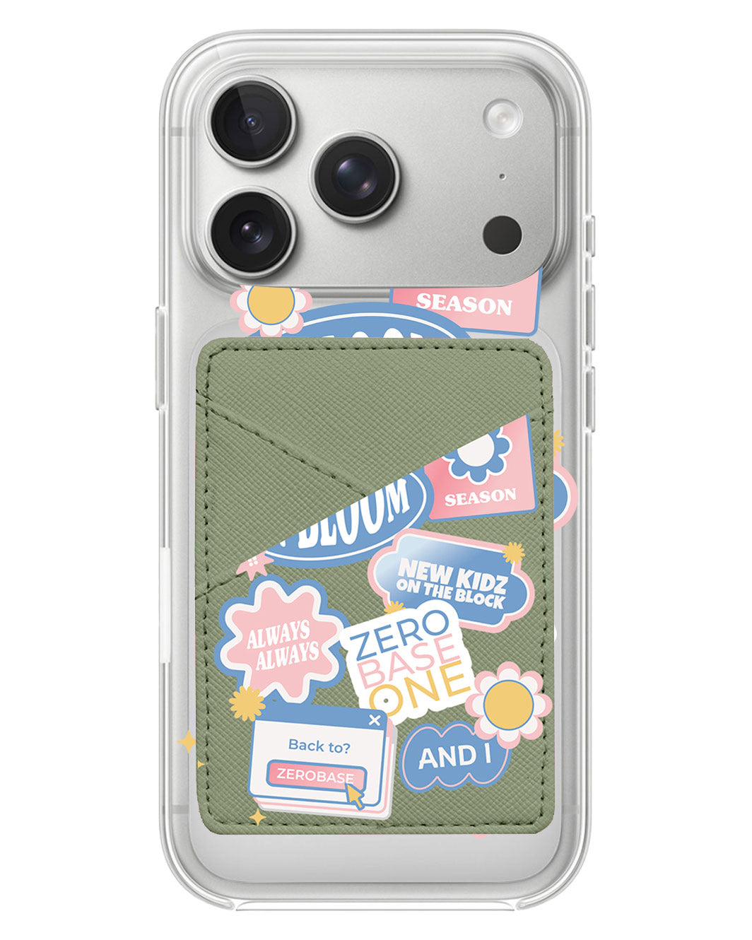 iPhone Phone Wallet Case - Zerobaseone Song Sticker Pack