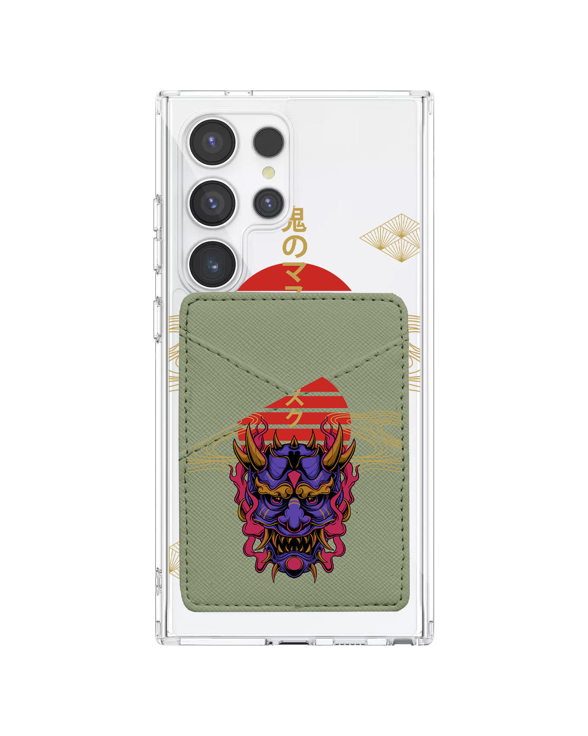 Android Phone Wallet Case - Oni Mask