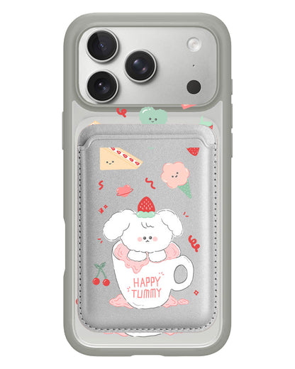 iPhone Magnetic Wallet Case - Happy Tummy
