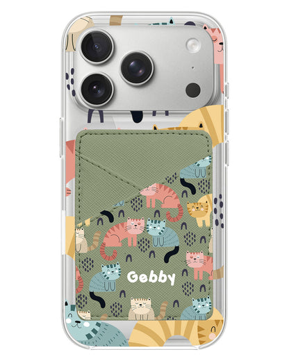 iPhone Phone Wallet Case - Rainbow Meow