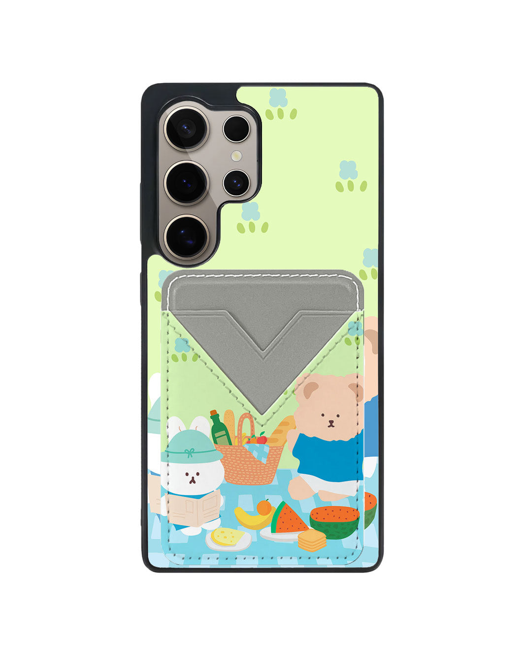 Android Avant Wallet Case - Picnic Bear Blue