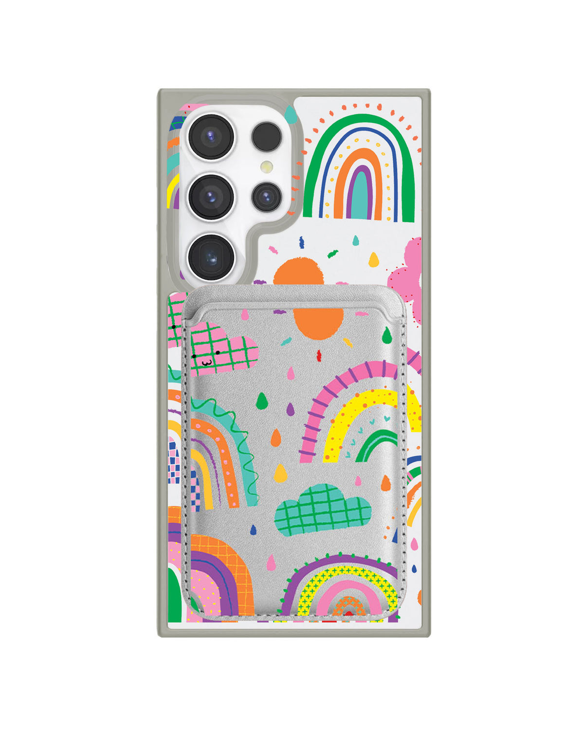 Android Magnetic Wallet Case - Rainbow