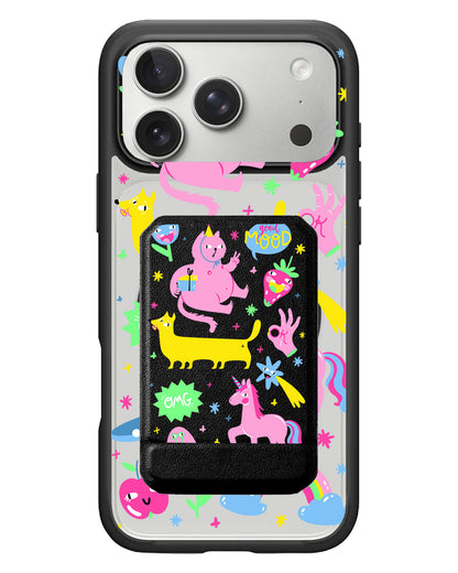 iPhone Magnetic Multifold Wallet - Monster Say Good Mood