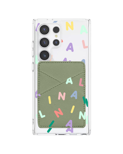 Android Phone Wallet Case - Monogram 2.0 Rainbow