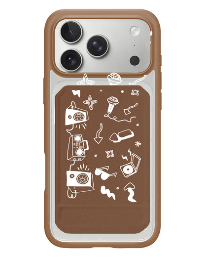 iPhone Magnetic Multifold Wallet - Rock N Roll White
