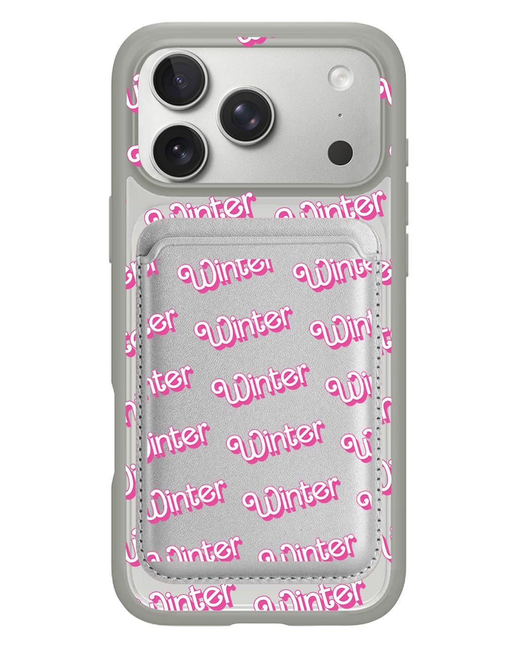 iPhone Magnetic Wallet Case - Barbie Monogram