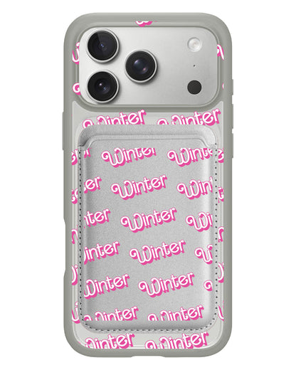 iPhone Magnetic Wallet Case - Barbie Monogram