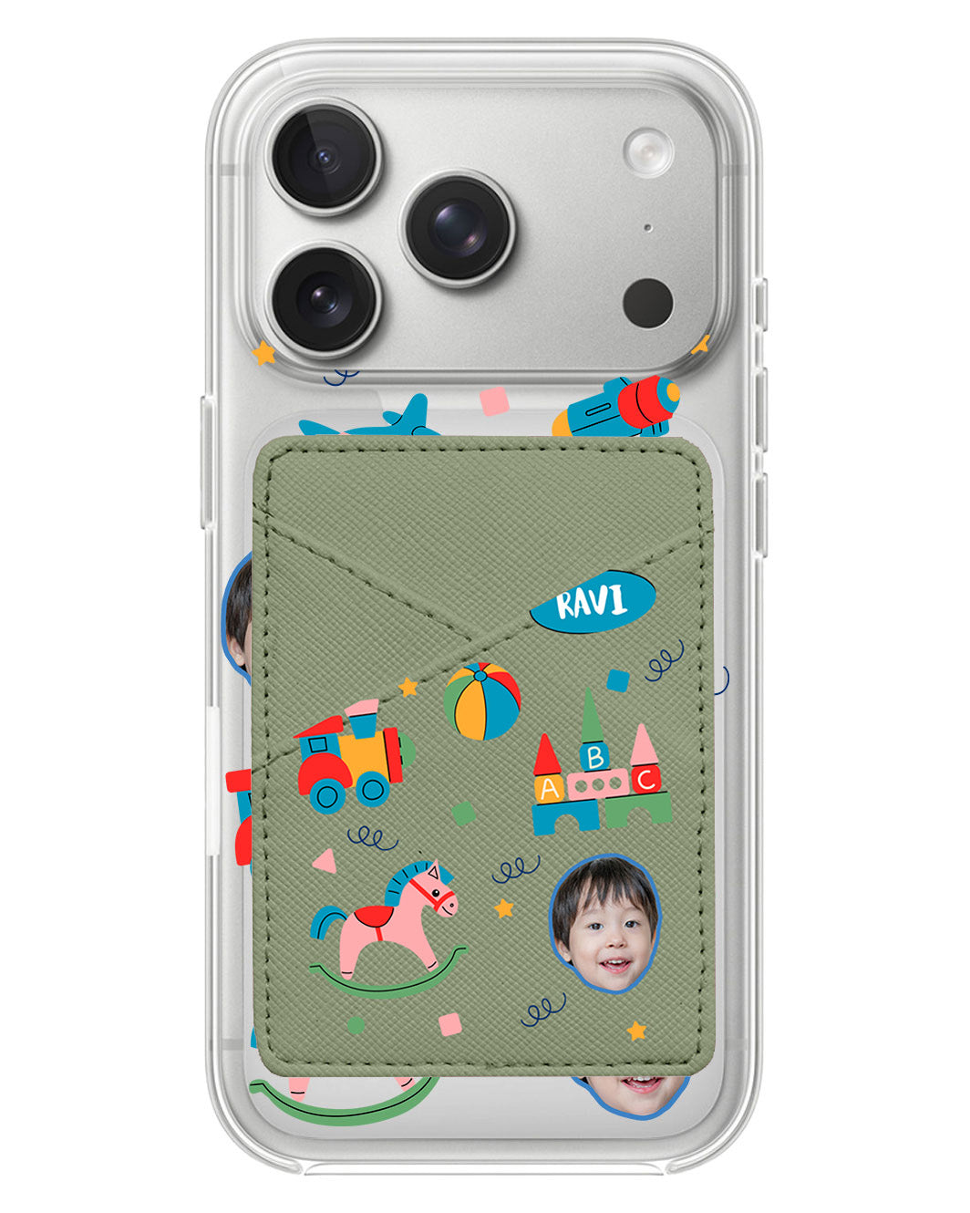 iPhone Phone Wallet Case - Face Grid Boys Toys